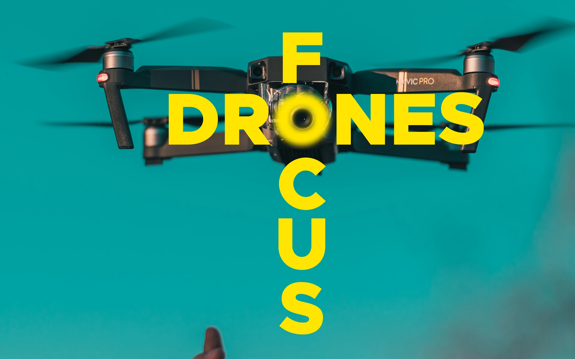 Drones Focus — Logo and brand mockup